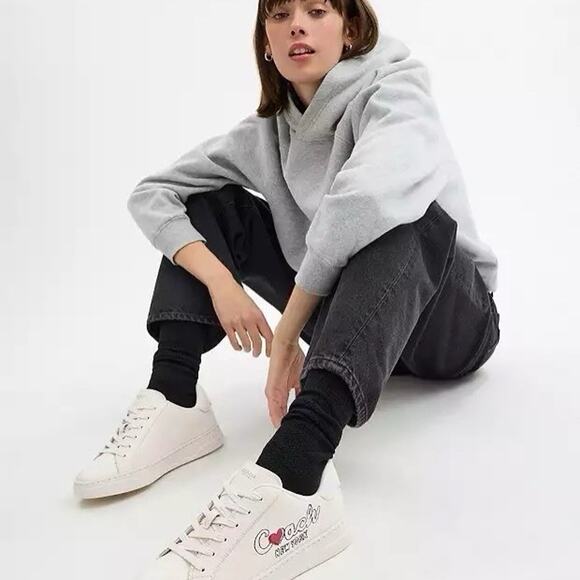 NWT Coach Women's High Line Sneaker With Heart Chalk Multi CBR66 us 8 - Picture 5 of 8